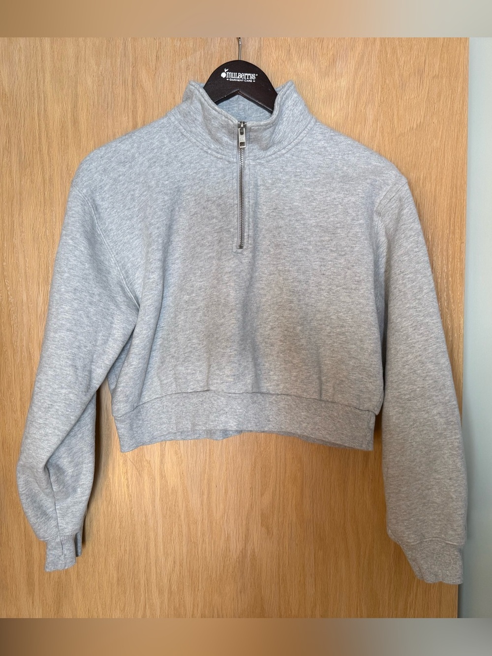 TNA Cozy-AF cropped funnel-neck sweatshirt - size M